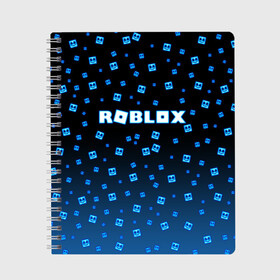 Тетрадь с принтом Roblox X Marshmello в Тюмени, 100% бумага | 48 листов, плотность листов — 60 г/м2, плотность картонной обложки — 250 г/м2. Листы скреплены сбоку удобной пружинной спиралью. Уголки страниц и обложки скругленные. Цвет линий — светло-серый
 | marshmello | roblox | roblox x marshmello | roblox скачать | игра роблокс | роблокс | роблокс играть | роблокс симулятор | скачать роблокс