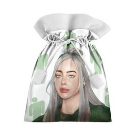 Подарочный 3D мешок с принтом BILLIE EILISH в Тюмени, 100% полиэстер | Размер: 29*39 см | Тематика изображения на принте: bad guy | billie | eilish | ocean eyes | айлиш | билли | девушка | певица | эйлиш