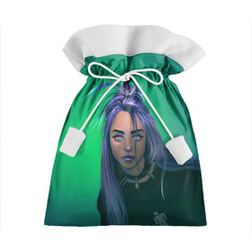 Подарочный 3D мешок с принтом BILLIE EILISH в Тюмени, 100% полиэстер | Размер: 29*39 см | bad guy | billie | eilish | ocean eyes | айлиш | билли | девушка | певица | эйлиш