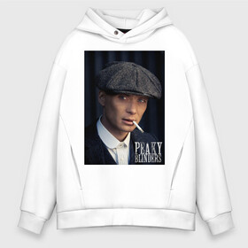 Мужское худи Oversize хлопок с принтом Peaky Blinders в Тюмени, френч-терри — 70% хлопок, 30% полиэстер. Мягкий теплый начес внутри —100% хлопок | боковые карманы, эластичные манжеты и нижняя кромка, капюшон на магнитной кнопке | blinders | peaky | shelby | thomas | козырьки | острые | сериалы | томас | шелби