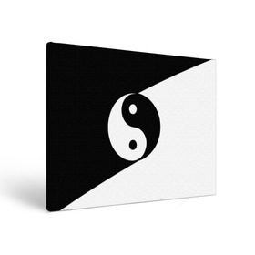 Холст прямоугольный с принтом Инь - янь (#1) в Тюмени, 100% ПВХ |  | Тематика изображения на принте: black | signs | white. | ying   yang | белый | знаки | инь   янь | чёрный