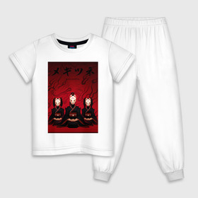 Детская пижама хлопок с принтом Babymetal art в Тюмени, 100% хлопок |  брюки и футболка прямого кроя, без карманов, на брюках мягкая резинка на поясе и по низу штанин
 | heavy | japan | kawaii | metal | music | rock | кавай | метал | музыка | рок | хэви | япония