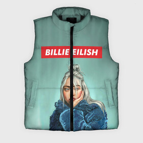 Мужской жилет утепленный 3D с принтом BILLIE EILISH в Тюмени,  |  | bad guy | billie | eilish | ocean eyes | айлиш | билли | девушка | певица | эйлиш