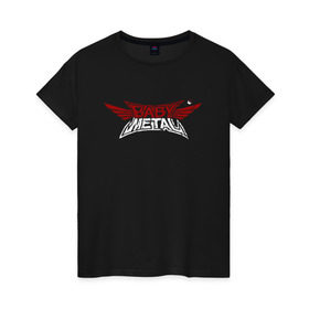 Женская футболка хлопок с принтом Babymetal logo в Тюмени, 100% хлопок | прямой крой, круглый вырез горловины, длина до линии бедер, слегка спущенное плечо | heavy | japan | kawaii | metal | music | rock | кавай | метал | музыка | рок | хэви | япония