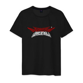 Мужская футболка хлопок с принтом Babymetal logo в Тюмени, 100% хлопок | прямой крой, круглый вырез горловины, длина до линии бедер, слегка спущенное плечо. | Тематика изображения на принте: heavy | japan | kawaii | metal | music | rock | кавай | метал | музыка | рок | хэви | япония