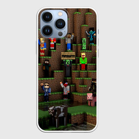 Чехол для iPhone 13 Pro Max с принтом MINECRAFT в Тюмени,  |  | craft | creeper | dungeon | dungeons | earth | game | logo | mine | minecraft | mobile | online | дунгеонс | земля | зомби | игра | крипер | лого | майкрафт | майнкрафт | мобайл | онлайн | подземелье | подземелья