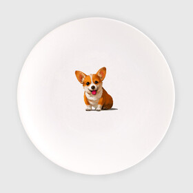 Тарелка с принтом Корги в Тюмени, фарфор | диаметр - 210 мм
диаметр для нанесения принта - 120 мм | Тематика изображения на принте: вельш корги | домашние животные | корги | пес | собака | собачнику | щенок