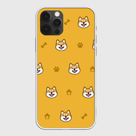 Чехол для iPhone 12 Pro Max с принтом Сиба-ину Акита-ину (Жёлтая) в Тюмени, Силикон |  | Тематика изображения на принте: сиба ину