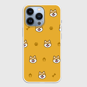 Чехол для iPhone 13 Pro с принтом Сиба ину. Акита ину. (Жёлтая) в Тюмени,  |  | сиба ину