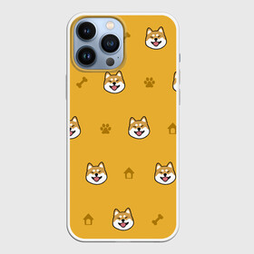 Чехол для iPhone 13 Pro Max с принтом Сиба ину. Акита ину. (Жёлтая) в Тюмени,  |  | сиба ину