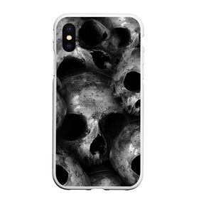 Чехол для iPhone XS Max матовый с принтом Черепа в Тюмени, Силикон | Область печати: задняя сторона чехла, без боковых панелей | skull | гот | готика | кости | костлявые | костлявый | неживое | неживой | неживые | нежить | скелет | скелетон | скелетоны | скелеты | череп | черепа | черепки | черепком | черепок | черепом | черепы