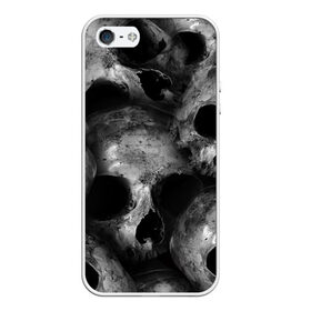 Чехол для iPhone 5/5S матовый с принтом Черепа в Тюмени, Силикон | Область печати: задняя сторона чехла, без боковых панелей | skull | гот | готика | кости | костлявые | костлявый | неживое | неживой | неживые | нежить | скелет | скелетон | скелетоны | скелеты | череп | черепа | черепки | черепком | черепок | черепом | черепы