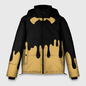 Мужская зимняя куртка 3D с принтом Bendy And The Ink Machine в Тюмени, верх — 100% полиэстер; подкладка — 100% полиэстер; утеплитель — 100% полиэстер | длина ниже бедра, свободный силуэт Оверсайз. Есть воротник-стойка, отстегивающийся капюшон и ветрозащитная планка. 

Боковые карманы с листочкой на кнопках и внутренний карман на молнии. | Тематика изображения на принте: bendy | bendy and the ink machine | бенди | бени | бенни | детская | детям | игра | капли | компьютерная игра | краска | машина | подтеки | розовая | ужастик