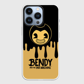 Чехол для iPhone 13 Pro с принтом Bendy And The Ink Machine в Тюмени,  |  | bendy | bendy and the ink machine | бенди | бени | бенни | детская | детям | игра | капли | компьютерная игра | краска | машина | подтеки | розовая | ужастик