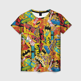 Женская футболка 3D с принтом Batman logos в Тюмени, 100% полиэфир ( синтетическое хлопкоподобное полотно) | прямой крой, круглый вырез горловины, длина до линии бедер | bat man | batman | batman comics | caped crusader | dark knight | shtatbat | бетмен | брюс уэйн | бэт мен | бэтмен | тёмный рыцарь