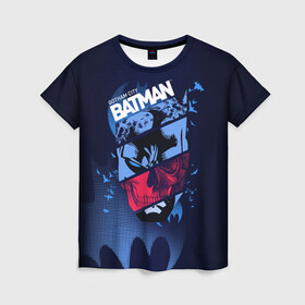 Женская футболка 3D с принтом Gotham City Batman в Тюмени, 100% полиэфир ( синтетическое хлопкоподобное полотно) | прямой крой, круглый вырез горловины, длина до линии бедер | bat man | batman | batman comics | caped crusader | dark knight | shtatbat | бетмен | брюс уэйн | бэт мен | бэтмен | тёмный рыцарь