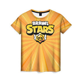 Женская футболка 3D с принтом Brawl Stars в Тюмени, 100% полиэфир ( синтетическое хлопкоподобное полотно) | прямой крой, круглый вырез горловины, длина до линии бедер | brawl | bs | clash line | fails | funny | leon | moments | stars | supercell | tick | бой | босс | бравл | броубол | бс | драка | звезд | осада | поззи | сейф | старс | цель