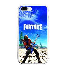 Чехол для iPhone 7Plus/8 Plus матовый с принтом FORTNITE в Тюмени, Силикон | Область печати: задняя сторона чехла, без боковых панелей | Тематика изображения на принте: battle royale | fortnite | fortnite battle royale | futuresynth | game | outrun | retrowave | synth | synthwave | игры | ретровейв | синтвейв | фортнайт