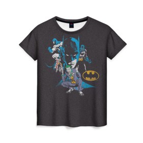 Женская футболка 3D с принтом Batman classic в Тюмени, 100% полиэфир ( синтетическое хлопкоподобное полотно) | прямой крой, круглый вырез горловины, длина до линии бедер | bat man | batman | batman comics | caped crusader | comics | dark knight | shtatbat | бетмен | брюс уэйн | бэт мен | бэтмен | тёмный рыцарь