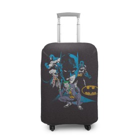 Чехол для чемодана 3D с принтом Batman classic в Тюмени, 86% полиэфир, 14% спандекс | двустороннее нанесение принта, прорези для ручек и колес | Тематика изображения на принте: bat man | batman | batman comics | caped crusader | comics | dark knight | shtatbat | бетмен | брюс уэйн | бэт мен | бэтмен | тёмный рыцарь