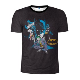 Мужская футболка 3D спортивная с принтом Batman classic в Тюмени, 100% полиэстер с улучшенными характеристиками | приталенный силуэт, круглая горловина, широкие плечи, сужается к линии бедра | Тематика изображения на принте: bat man | batman | batman comics | caped crusader | comics | dark knight | shtatbat | бетмен | брюс уэйн | бэт мен | бэтмен | тёмный рыцарь