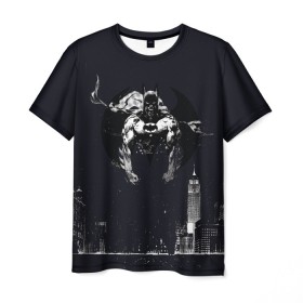 Мужская футболка 3D с принтом Batman в Тюмени, 100% полиэфир | прямой крой, круглый вырез горловины, длина до линии бедер | bat man | batman | batman comics | caped crusader | comics | dark knight | shtatbat | бетмен | брюс уэйн | бэт мен | бэтмен | тёмный рыцарь