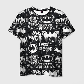 Мужская футболка 3D с принтом Batman в Тюмени, 100% полиэфир | прямой крой, круглый вырез горловины, длина до линии бедер | bat man | batman | batman comics | caped crusader | comics | dark knight | shtatbat | бетмен | брюс уэйн | бэт мен | бэтмен | тёмный рыцарь