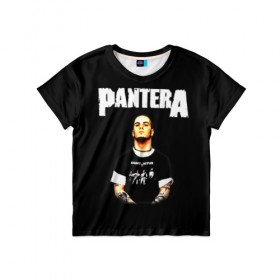 Детская футболка 3D с принтом Pantera в Тюмени, 100% гипоаллергенный полиэфир | прямой крой, круглый вырез горловины, длина до линии бедер, чуть спущенное плечо, ткань немного тянется | american | anselmo | havy metal | pantera | philip anselmo | trash metal | ансельмо | пантера | фил ансельмо