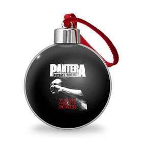 Ёлочный шар с принтом Pantera в Тюмени, Пластик | Диаметр: 77 мм | american | anselmo | havy metal | pantera | philip anselmo | trash metal | ансельмо | пантера | фил ансельмо