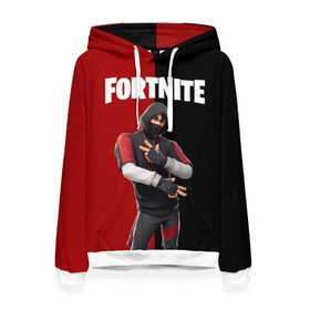 Женская толстовка 3D с принтом FORTNITE IKONIK в Тюмени, 100% полиэстер  | двухслойный капюшон со шнурком для регулировки, мягкие манжеты на рукавах и по низу толстовки, спереди карман-кенгуру с мягким внутренним слоем. | fortnite | fortnite 2 | fortnite x маршмелло | ikonik | marshmello | ninja | ninja streamer | иконик | ниндзя | фортнайт | фортнайт 2 | фортнайт глава 2