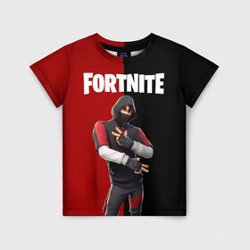 Детская футболка 3D с принтом FORTNITE IKONIK в Тюмени, 100% гипоаллергенный полиэфир | прямой крой, круглый вырез горловины, длина до линии бедер, чуть спущенное плечо, ткань немного тянется | Тематика изображения на принте: fortnite | fortnite 2 | fortnite x маршмелло | ikonik | marshmello | ninja | ninja streamer | иконик | ниндзя | фортнайт | фортнайт 2 | фортнайт глава 2