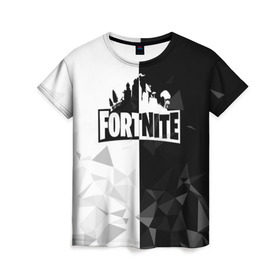 Женская футболка 3D с принтом FORTNITE в Тюмени, 100% полиэфир ( синтетическое хлопкоподобное полотно) | прямой крой, круглый вырез горловины, длина до линии бедер | fnchap2 | fortnite | fortnite 2 | fortnite x | marshmello | маршмелло | фортнайт | фортнайт 2 | фортнайт глава 2