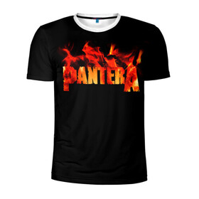 Мужская футболка 3D спортивная с принтом Pantera в Тюмени, 100% полиэстер с улучшенными характеристиками | приталенный силуэт, круглая горловина, широкие плечи, сужается к линии бедра | Тематика изображения на принте: american | anselmo | havy metal | pantera | philip anselmo | trash metal | ансельмо | пантера | фил ансельмо
