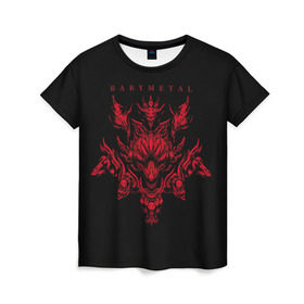 Женская футболка 3D с принтом BABYMETAL в Тюмени, 100% полиэфир ( синтетическое хлопкоподобное полотно) | прямой крой, круглый вырез горловины, длина до линии бедер | babymetal | j pop | japan | бэбиметал | дэт метал | каваий метал | моа кикути | судзука накамото | юи мидзуно | япония