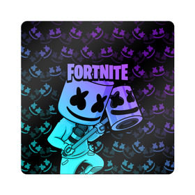 Магнит виниловый Квадрат с принтом FORTNITE MARSHMELLO в Тюмени, полимерный материал с магнитным слоем | размер 9*9 см, закругленные углы | chapter 2 | fortnite | marshmello | диджей | игры | маршмэллоу | молоток | фортнайт