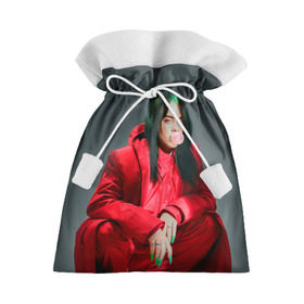 Подарочный 3D мешок с принтом Билли Айлиш в Тюмени, 100% полиэстер | Размер: 29*39 см | bilie | billie | eilish | lovely | music | oceaneyes | pop | айлиш | алиш | били | билли | девушка | инди | музыка | океан | пафосная | поп | эйлиш | элиш
