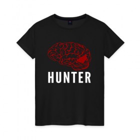 Женская футболка хлопок с принтом Mindhunter в Тюмени, 100% хлопок | прямой крой, круглый вырез горловины, длина до линии бедер, слегка спущенное плечо | hunter | mind | mindhunter | netflix | мозг | охотник | охотник за разумом | разум | сериал