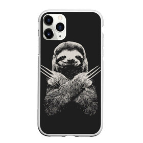 Чехол для iPhone 11 Pro Max матовый с принтом Slotherine в Тюмени, Силикон |  | Тематика изображения на принте: animals | wolverine | ленивец | росомаха