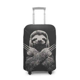 Чехол для чемодана 3D с принтом Slotherine в Тюмени, 86% полиэфир, 14% спандекс | двустороннее нанесение принта, прорези для ручек и колес | Тематика изображения на принте: animals | wolverine | ленивец | росомаха