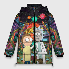 Женская зимняя куртка 3D с принтом Rick and Morty in Blips в Тюмени, верх — 100% полиэстер; подкладка — 100% полиэстер; утеплитель — 100% полиэстер | длина ниже бедра, силуэт Оверсайз. Есть воротник-стойка, отстегивающийся капюшон и ветрозащитная планка. 

Боковые карманы с листочкой на кнопках и внутренний карман на молнии | blips | dsgngerzen | vdgerir | рик и морти | рик санчес