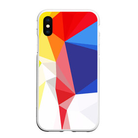 Чехол для iPhone XS Max матовый с принтом BACKGROUND COLOR в Тюмени, Силикон | Область печати: задняя сторона чехла, без боковых панелей | abstract | abstraction | color | geometry | paitnt | polygon | polygonal | psy | абстракция | геометрия | краски | неоновые | полигоны | психоделика