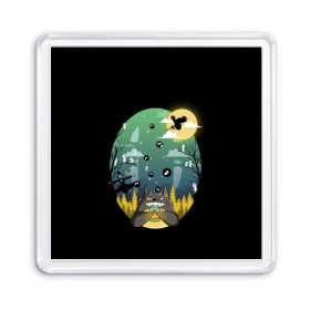 Магнит 55*55 с принтом Totoro в Тюмени, Пластик | Размер: 65*65 мм; Размер печати: 55*55 мм | 