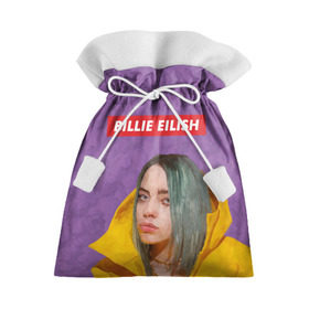 Подарочный 3D мешок с принтом BILLIE EILISH в Тюмени, 100% полиэстер | Размер: 29*39 см | bad guy | billie | eilish | ocean eyes | айлиш | билли | девушка | певица | эйлиш