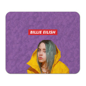 Коврик для мышки прямоугольный с принтом BILLIE EILISH в Тюмени, натуральный каучук | размер 230 х 185 мм; запечатка лицевой стороны | bad guy | billie | eilish | ocean eyes | айлиш | билли | девушка | певица | эйлиш