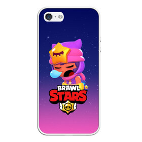 Чехол для iPhone 5/5S матовый с принтом BRAWL STARS - SANDY в Тюмени, Силикон | Область печати: задняя сторона чехла, без боковых панелей | brawl | bull | colt | crow | game | games | leon | online | penny | poco | sandy | shelly | spike | star | stars | wanted | брав | бравл | браво | звезда | звезды | игра | игры | лого | онлайн | сенди | старс | сэнди