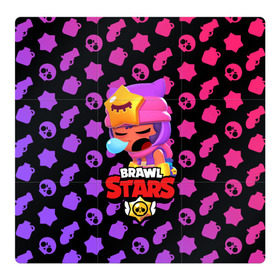 Магнитный плакат 3Х3 с принтом BRAWL STARS - SANDY в Тюмени, Полимерный материал с магнитным слоем | 9 деталей размером 9*9 см | Тематика изображения на принте: brawl | bull | colt | crow | game | games | leon | online | penny | poco | sandy | shelly | spike | star | stars | wanted | брав | бравл | браво | звезда | звезды | игра | игры | лого | онлайн | сенди | старс | сэнди