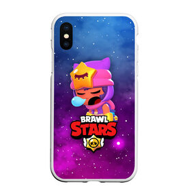 Чехол для iPhone XS Max матовый с принтом SANDY SPACE (Brawl Stars) в Тюмени, Силикон | Область печати: задняя сторона чехла, без боковых панелей | brawl | bull | colt | crow | game | games | leon | online | penny | poco | sandy | shelly | spike | star | stars | wanted | брав | бравл | браво | звезда | звезды | игра | игры | лого | онлайн | сенди | старс | сэнди