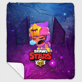 Плед с рукавами с принтом SANDY SPACE (Brawl Stars) в Тюмени, 100% полиэстер | Закругленные углы, все края обработаны. Ткань не мнется и не растягивается. Размер 170*145 | brawl | bull | colt | crow | game | games | leon | online | penny | poco | sandy | shelly | spike | star | stars | wanted | брав | бравл | браво | звезда | звезды | игра | игры | лого | онлайн | сенди | старс | сэнди