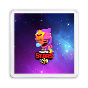 Магнит 55*55 с принтом SANDY SPACE (Brawl Stars) в Тюмени, Пластик | Размер: 65*65 мм; Размер печати: 55*55 мм | brawl | bull | colt | crow | game | games | leon | online | penny | poco | sandy | shelly | spike | star | stars | wanted | брав | бравл | браво | звезда | звезды | игра | игры | лого | онлайн | сенди | старс | сэнди