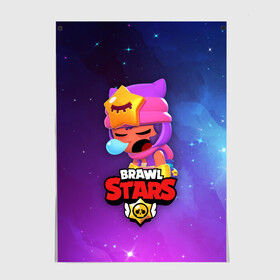 Постер с принтом SANDY SPACE (Brawl Stars) в Тюмени, 100% бумага
 | бумага, плотность 150 мг. Матовая, но за счет высокого коэффициента гладкости имеет небольшой блеск и дает на свету блики, но в отличии от глянцевой бумаги не покрыта лаком | brawl | bull | colt | crow | game | games | leon | online | penny | poco | sandy | shelly | spike | star | stars | wanted | брав | бравл | браво | звезда | звезды | игра | игры | лого | онлайн | сенди | старс | сэнди